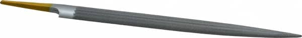 PFERD - 8" Swiss Pattern Half Round File - 3/4" Width Diam x 7/32" Thick, With Tang - Exact Tooling