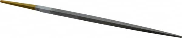 PFERD - 6" Swiss Pattern Square File - Double Cut, 7/32" Width Diam x 7/32" Thick, With Tang - Exact Tooling