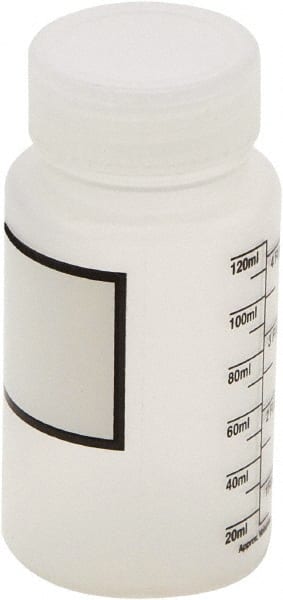 Dynalon Labware - 125 mL Wide-Mouth Bottle - Polypropylene, Translucent, 3.9" High x 2" Diam, 38mm Cap - Exact Tooling