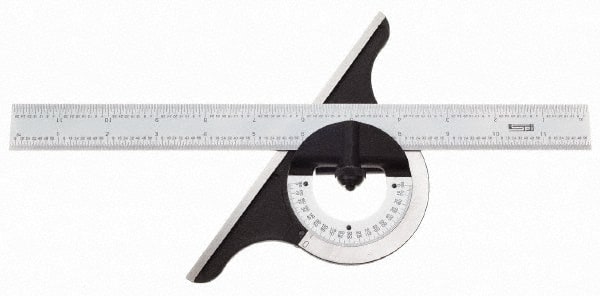 SPI - 12 Inch Long Blade, 180° Max Measurement, Bevel Protractor - Exact Tooling