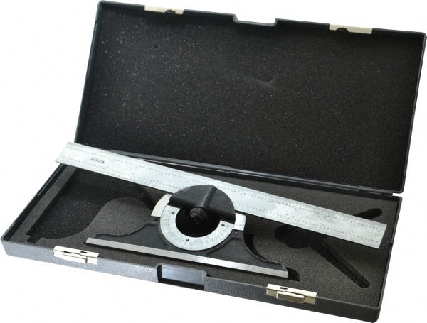 SPI - 12 Inch Long Blade, 180° Max Measurement, Bevel Protractor - Exact Tooling