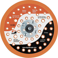 Dynabrade - 6" Diam Disc Backing Vacuum Replacement Pad - Medium Density, 13,000 RPM - Exact Tooling