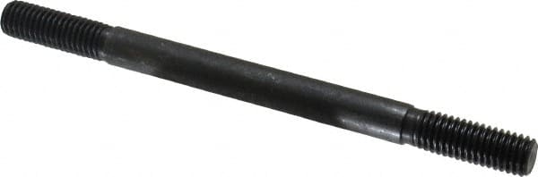 Gibraltar - 1/2-13 7" OAL Equal Double Threaded Stud - Alloy Steel, Black Oxide Finish, 1-1/2" Equal Thread Length - Exact Tooling