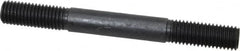 Gibraltar - 5/8-11 6" OAL Equal Double Threaded Stud - Alloy Steel, Black Oxide Finish, 1-3/4" Equal Thread Length - Exact Tooling