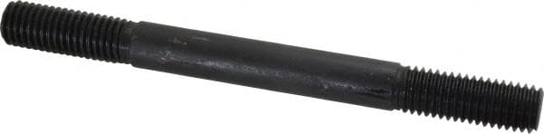 Gibraltar - 5/8-11 7" OAL Equal Double Threaded Stud - Alloy Steel, Black Oxide Finish, 1-3/4" Equal Thread Length - Exact Tooling