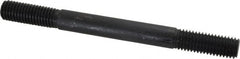Gibraltar - 5/8-11 7" OAL Equal Double Threaded Stud - Alloy Steel, Black Oxide Finish, 1-3/4" Equal Thread Length - Exact Tooling