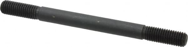Gibraltar - 5/8-11 8" OAL Equal Double Threaded Stud - Alloy Steel, Black Oxide Finish, 1-3/4" Equal Thread Length - Exact Tooling