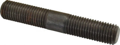 Gibraltar - 1-8 6" OAL Equal Double Threaded Stud - Alloy Steel, Black Oxide Finish, 2-3/8" Equal Thread Length - Exact Tooling