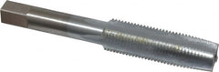 Made in USA - 1/2-20 UNF 3B 4 Flute Chrome Finish High Speed Steel Straight Flute Standard Hand Tap - Taper, Right Hand Thread, 3-3/8" OAL, 1-21/32" Thread Length, H3 Limit, Oversize - Exact Tooling