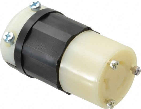 Leviton - 480 VAC, 20 Amp, L8-20R Configuration, Industrial Grade, Self Grounding Connector - 1 Phase, 2 Poles, 0.385 to 0.78 Inch Cord Diameter - Exact Tooling