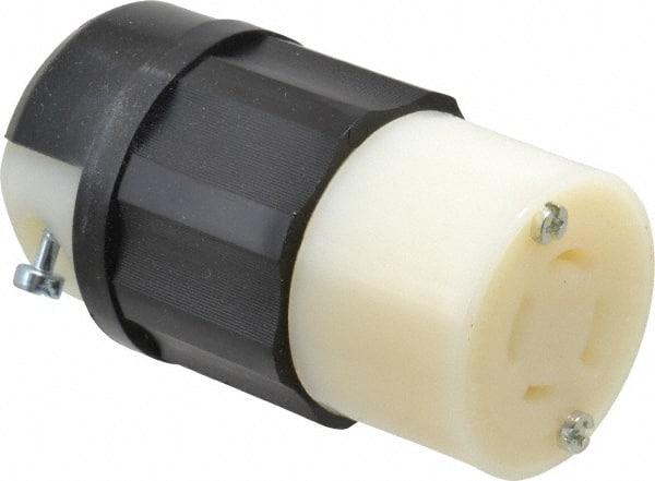 Leviton - 250 VAC, 20 Amp, L15-20R Configuration, Industrial Grade, Self Grounding Connector - 3 Phase, 3 Poles, 0.595 to 0.895 Inch Cord Diameter - Exact Tooling