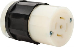 Leviton - 277/480 VAC, 20 Amp, L22-20R Configuration, Industrial Grade, Self Grounding Connector - 3 Phase, 4 Poles, 0.595 to 0.895 Inch Cord Diameter - Exact Tooling
