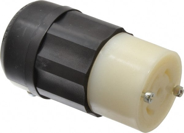 Leviton - 277/480 VAC, 30 Amp, L22-30R Configuration, Industrial Grade, Self Grounding Connector - 3 Phase, 4 Poles, 0.595 to 1.15 Inch Cord Diameter - Exact Tooling