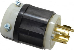 Leviton - 250 VAC, 20 Amp, L15-20P Configuration, Industrial Grade, Self Grounding Plug - 3 Phase, 3 Poles, 0.595 to 0.895 Inch Cord Diameter - Exact Tooling