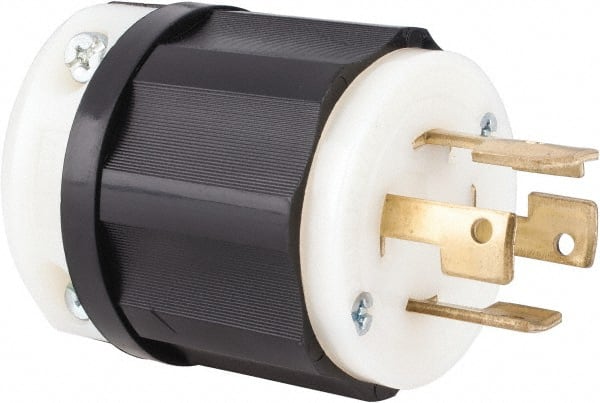 Leviton - 250 VAC, 30 Amp, NonNEMA Configuration, Industrial Grade, Self Grounding Plug - 3 Phase, 3 Poles, 0.595 to 1.15 Inch Cord Diameter - Exact Tooling