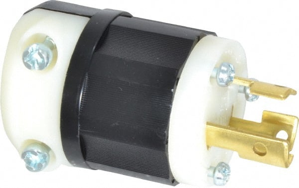 Leviton - 277 VAC, 15 Amp, L7-15P Configuration, Industrial Grade, Self Grounding Plug - 1 Phase, 2 Poles, 0.245 to 0.7 Inch Cord Diameter - Exact Tooling