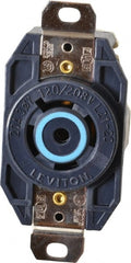 Leviton - 120/208 VAC, 20 Amp, L21-20R NEMA, Self Grounding Receptacle - 4 Poles, 5 Wire, Female End, Black - Exact Tooling