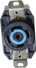 Leviton - 120/208 VAC, 30 Amp, L21-30R NEMA, Self Grounding Receptacle - 4 Poles, 5 Wire, Female End, Black - Exact Tooling