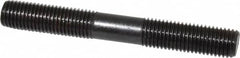 Gibraltar - M16x2.0 125mm OAL Equal Double Threaded Stud - Alloy Steel, Black Oxide Finish, 47mm Equal Thread Length, Metric - Exact Tooling
