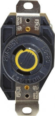 Leviton - 125 VAC, 20 Amp, L5-20R NEMA, Self Grounding Receptacle - 2 Poles, 3 Wire, Female End, Black - Exact Tooling