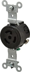 Leviton - 277 VAC, 15 Amp, L7-15R NEMA, Self Grounding Receptacle - 2 Poles, 3 Wire, Female End, Black - Exact Tooling