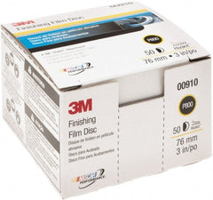 3M - 3" Diam, Aluminum Oxide Hook & Loop Disc - Fine Grade, Coated, Series 260L - Exact Tooling