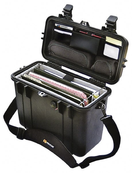 Pelican Products, Inc. - 8-23/32" Wide x 9-5/8" Deep x 13-5/32" High, Top Loader Case - Black, Plastic - Exact Tooling