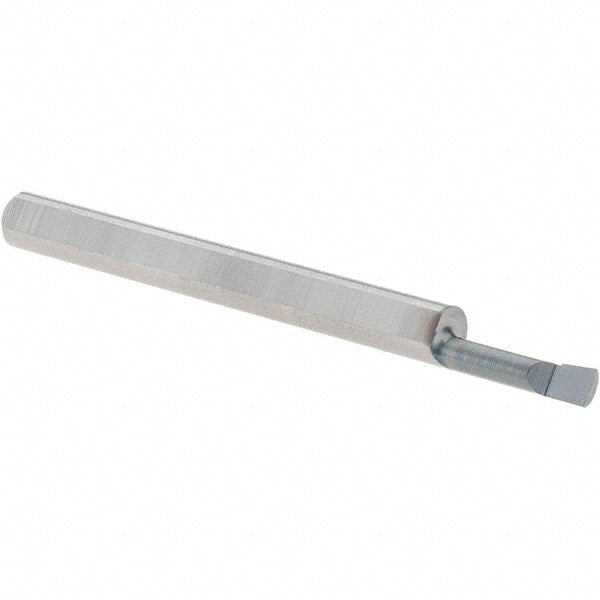 Scientific Cutting Tools - 0.08" Min Bore Diam, 0.3" Max Bore Depth, 1/8 Shank Diam, Boring Bar - Right Hand Cut, Solid Carbide, AlTiN+ Finish - Exact Tooling