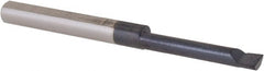 Scientific Cutting Tools - 0.1" Min Bore Diam, 0.6" Max Bore Depth, 1/8 Shank Diam, Boring Bar - Exact Tooling