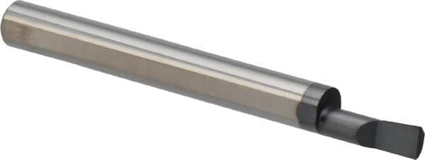 Scientific Cutting Tools - 0.18" Min Bore Diam, 1/2" Max Bore Depth, 1/4 Shank Diam, Boring Bar - Right Hand Cut, Solid Carbide, AlTiN+ Finish - Exact Tooling