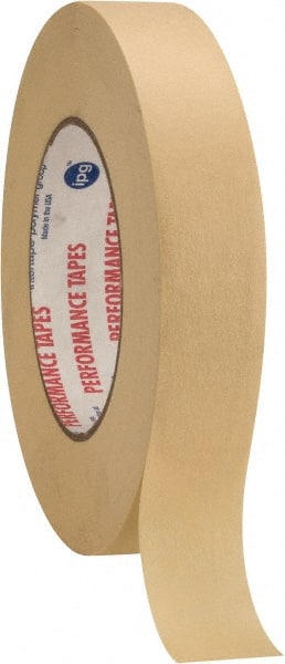 Intertape - 1" Wide x 60 Yd Long White Paper Masking Tape - Series PG24, 7.2 mil Thick, 26 In/Lb Tensile Strength - Exact Tooling