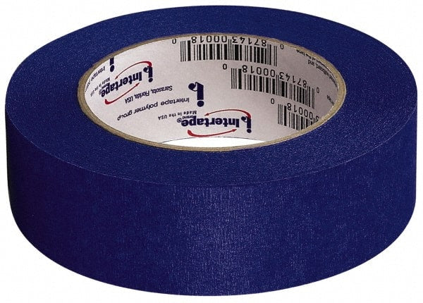 Intertape - 36mm Wide x 54.8 m Long Blue Paper Painter's Tape - Series Intertape-PT14, 5.5 mil Thick, 23 In/Lb Tensile Strength - Exact Tooling