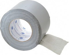 Intertape - 4" x 55m Silver Duct Tape - 9 mil, Rubber Adhesive, Polyethylene Cloth Backing, 18 Lb/ln Tensile Strength, 32°F to 160°F, Series AC20 - Exact Tooling