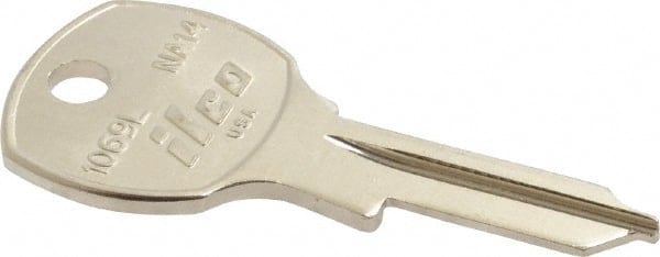 Made in USA - National Cabinet Key Blank - Nickel - Exact Tooling