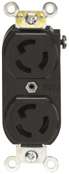 Leviton - 125 VAC, 15 Amp, 5-15R NEMA, Self Grounding Receptacle - 2 Poles, 3 Wire, Female End, Orange - Exact Tooling