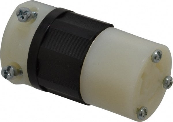 Leviton - 250 VAC, 15 Amp, L6-15R Configuration, Industrial Grade, Self Grounding Connector - 1 Phase, 2 Poles, 0.245 to 0.7 Inch Cord Diameter - Exact Tooling