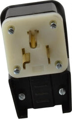 Leviton - 125 VAC, 30 Amp, 5-30P NEMA, Angled, Self Grounding, Industrial Grade Plug - 2 Pole, 3 Wire, 1 Phase, Nylon, Black - Exact Tooling