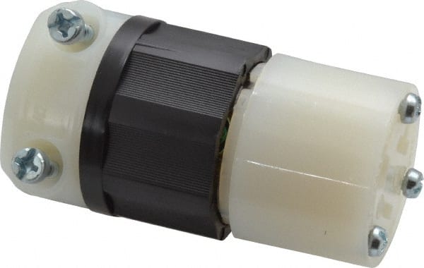 Leviton - 125 VAC, 20 Amp, 5-20R NEMA, Straight, Self Grounding, Industrial Grade Connector - 2 Pole, 3 Wire, 1 Phase, Nylon, Black, White - Exact Tooling
