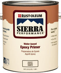 Rust-Oleum - 1 Gal White Water-Based Acrylic Enamel Primer - 200 to 300 Sq Ft Coverage, 2 gL Content, Quick Drying, Interior/Exterior - Exact Tooling