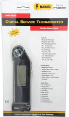 General - -58 to 302°F Pocket Digital Thermometer - LCD Display, Stainless Steel Probe Sensor, Battery Power - Exact Tooling