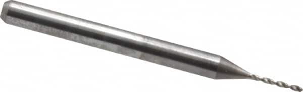 Hertel - 1/32", 130° Drill Point, 1/8" Shank Diam, Fast Spiral Circuit Board Drill Bit - Exact Tooling
