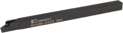 Kennametal - SVAB, Right Hand Cut, 0° Lead Angle, 3/8" Shank Height x 3/8" Shank Width, Neutral Rake Indexable Turning Toolholder - 6" OAL, VB..22. Insert Compatibility, Series Screw-On - Exact Tooling