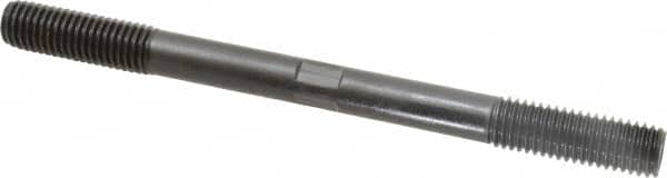 Gibraltar - 5/8-11 8" OAL Equal Double Threaded Stud - Alloy Steel, Black Oxide Finish, 1-3/4" Equal Thread Length - Exact Tooling