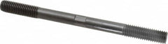 Gibraltar - 5/8-11 8" OAL Equal Double Threaded Stud - Alloy Steel, Black Oxide Finish, 1-3/4" Equal Thread Length - Exact Tooling