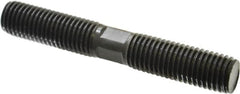Gibraltar - 3/4-10 5" OAL Equal Double Threaded Stud - Alloy Steel, Black Oxide Finish, 2" Equal Thread Length - Exact Tooling