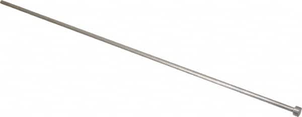 Gibraltar - 11/64" Pin Diam, 11/32" Head Diam x 3/16" Head Height, 14" OAL, Straight Ejector Pin - Steel, 13-13/16" Pin Length - Exact Tooling