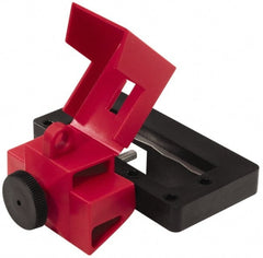 NMC - 3 Wide, Plastic Single-Pole Circuit Breaker Lockout - 1 Padlock, 1 Circuit - Exact Tooling