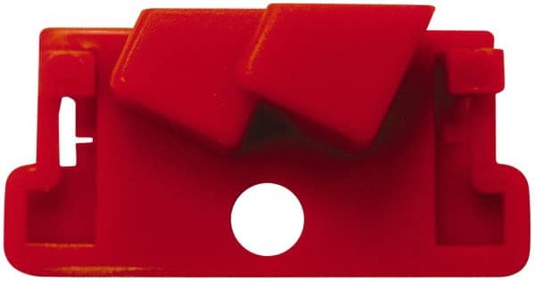 NMC - 9/16 Wide, Plastic Single-Pole Circuit Breaker Lockout - 1 Padlock, 1 Circuit - Exact Tooling