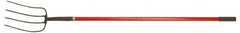 PRO-SOURCE - Spading Fork with 48" Straight Fiberglass Handle - 8-3/4" Blade Width, 4 Tines, 12-1/2" Tine Length - Exact Tooling