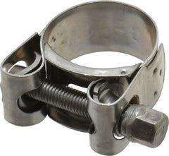 Mikalor - 1-3/16" Hose, 0.78" Wide x 0.04" Thick, T-Bolt Hose Clamp - 1.14 to 1.22" Diam, Stainless Steel - Exact Tooling